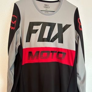 New Without Tags Fox Moto Long Sleeve Red, Black, & Gray Men’s Size Large Tall